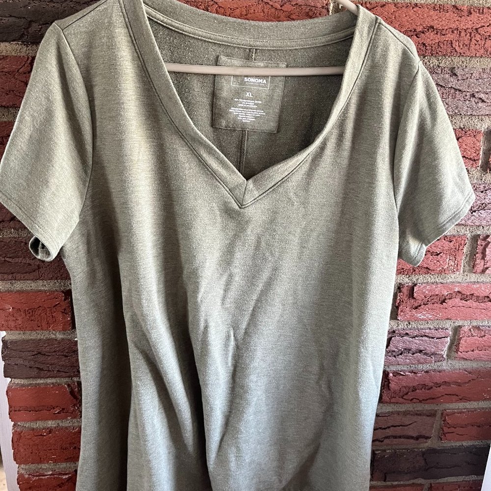Sonoma, XL, Green Short Sleeve Tee Shirt